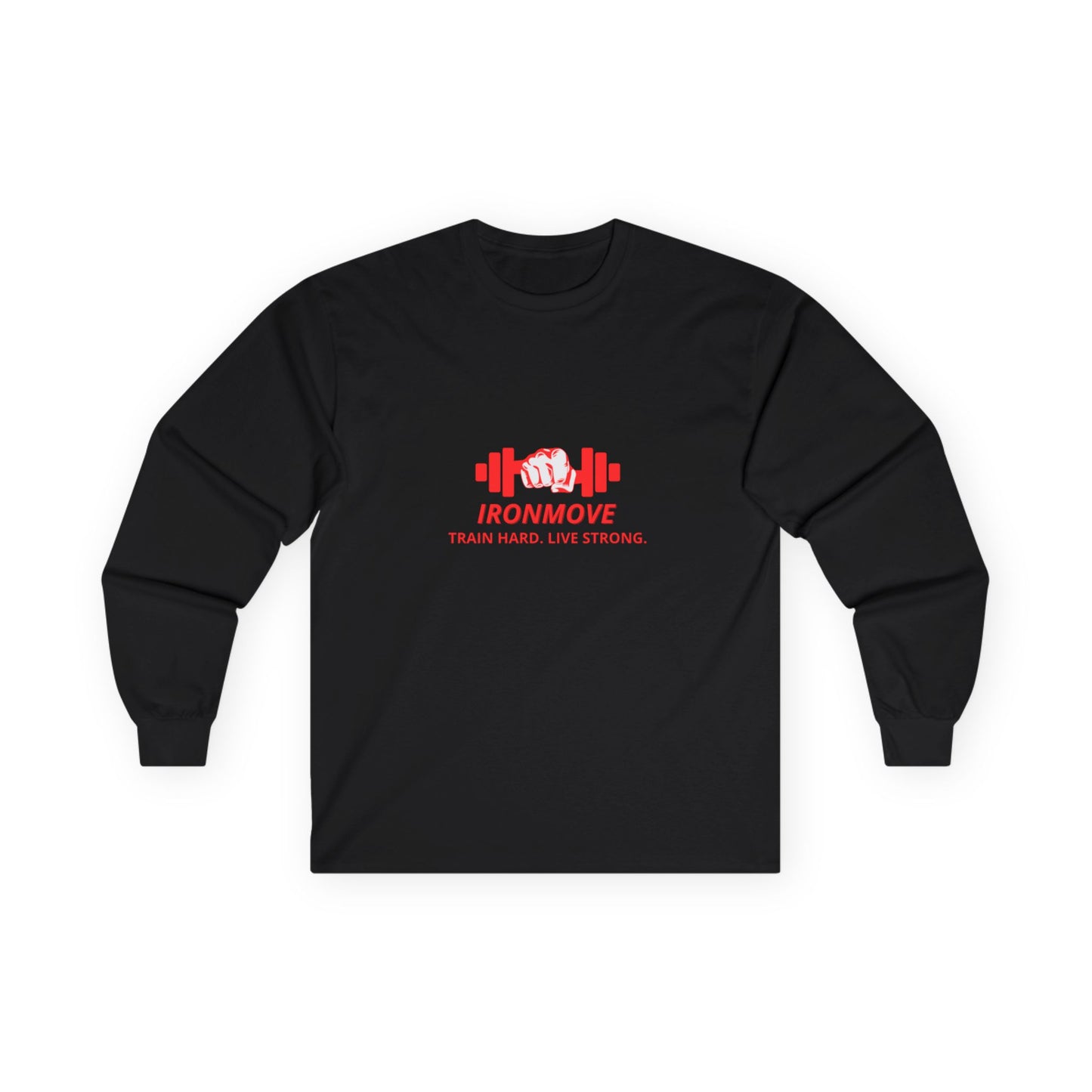 Fitness Motivation Long Sleeve Tee, Train Hard Live Strong Shirt, Gym Apparel, Unisex Workout Shirt, Gift for Fitness Lovers