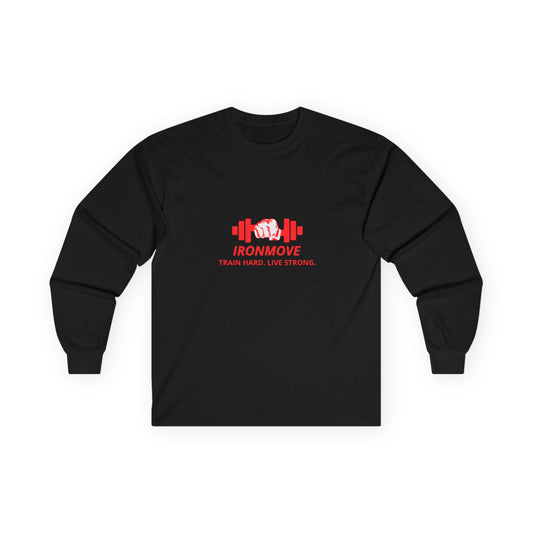 Fitness Motivation Long Sleeve Tee, Train Hard Live Strong Shirt, Gym Apparel, Unisex Workout Shirt, Gift for Fitness Lovers